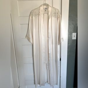 Vintage Valentino Intimo floor length white robe